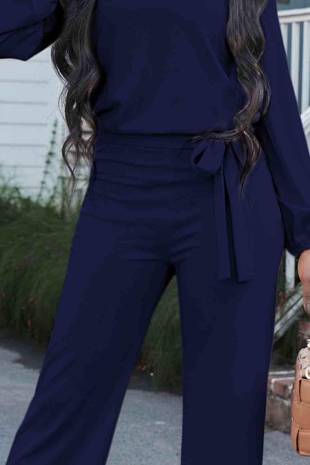 Tie Belt Jumpsuit