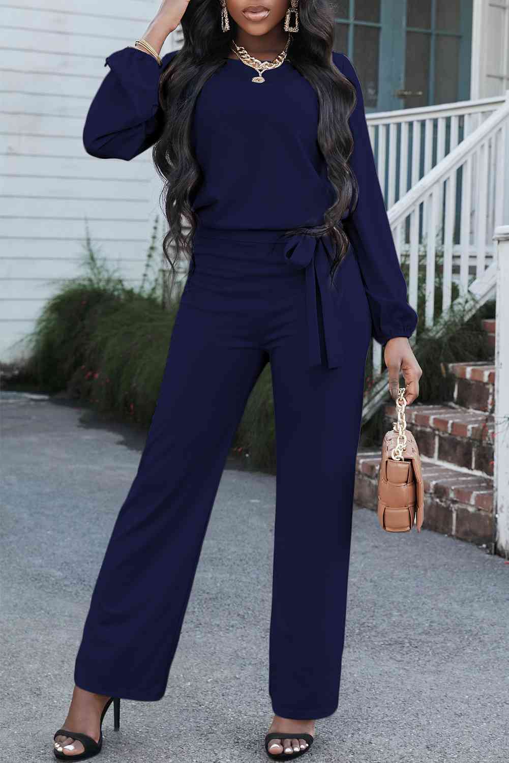 Tie Belt Jumpsuit