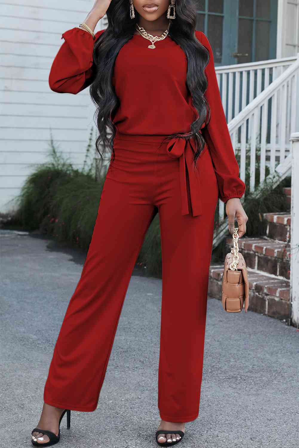 Tie Belt Jumpsuit